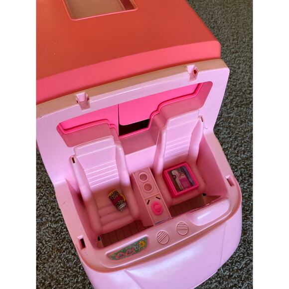Vintage 1996 Barbie Mattel Large 59x45x30cm Pink Magical Motorhome Vehicle - Picture 8 of 16